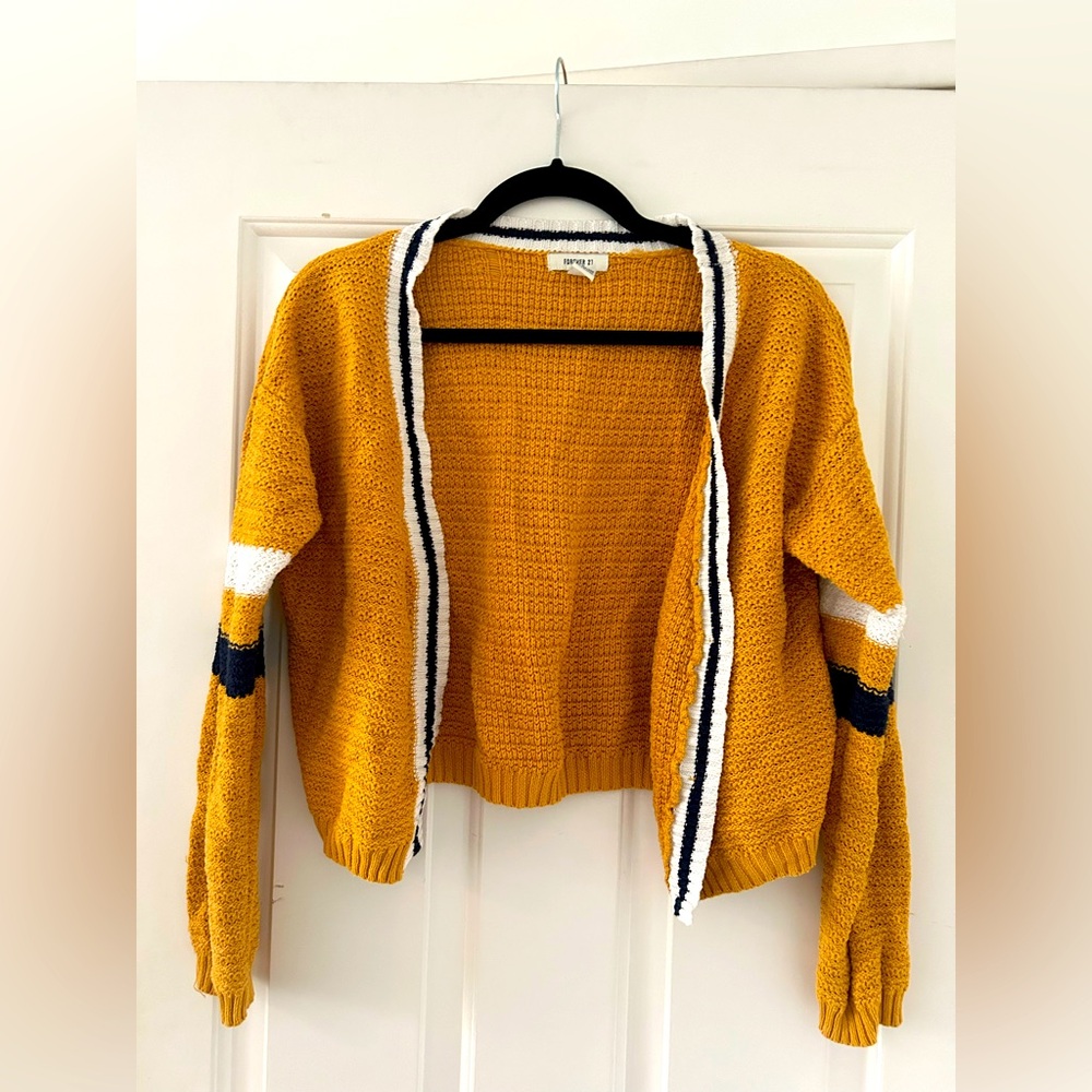 Textured Yellow Cardigan - Picture 3 of 5